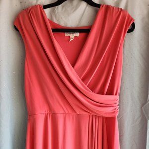 Faux Wrap Pink Dress